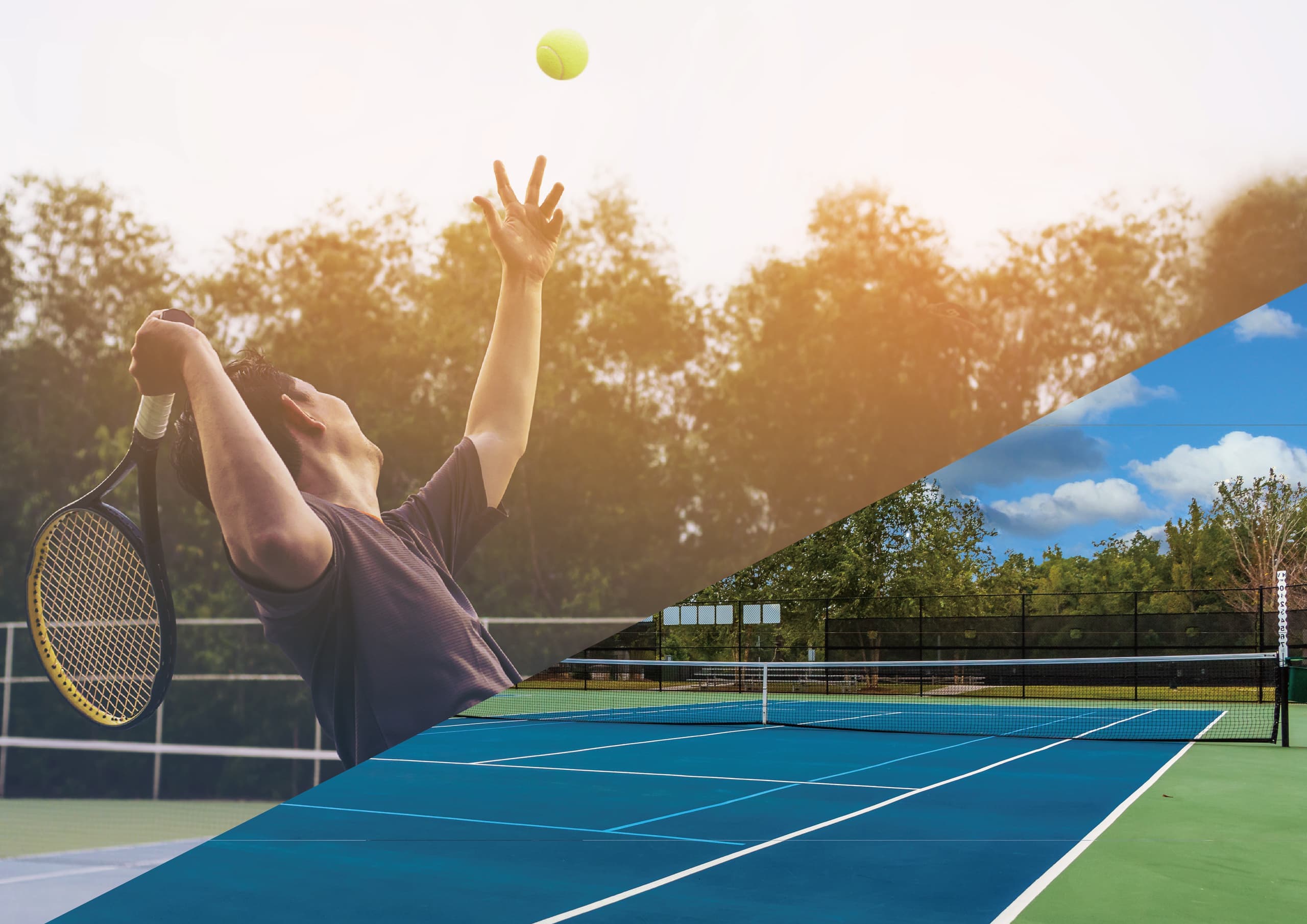 テニスとテニスコートのイメージ画像
